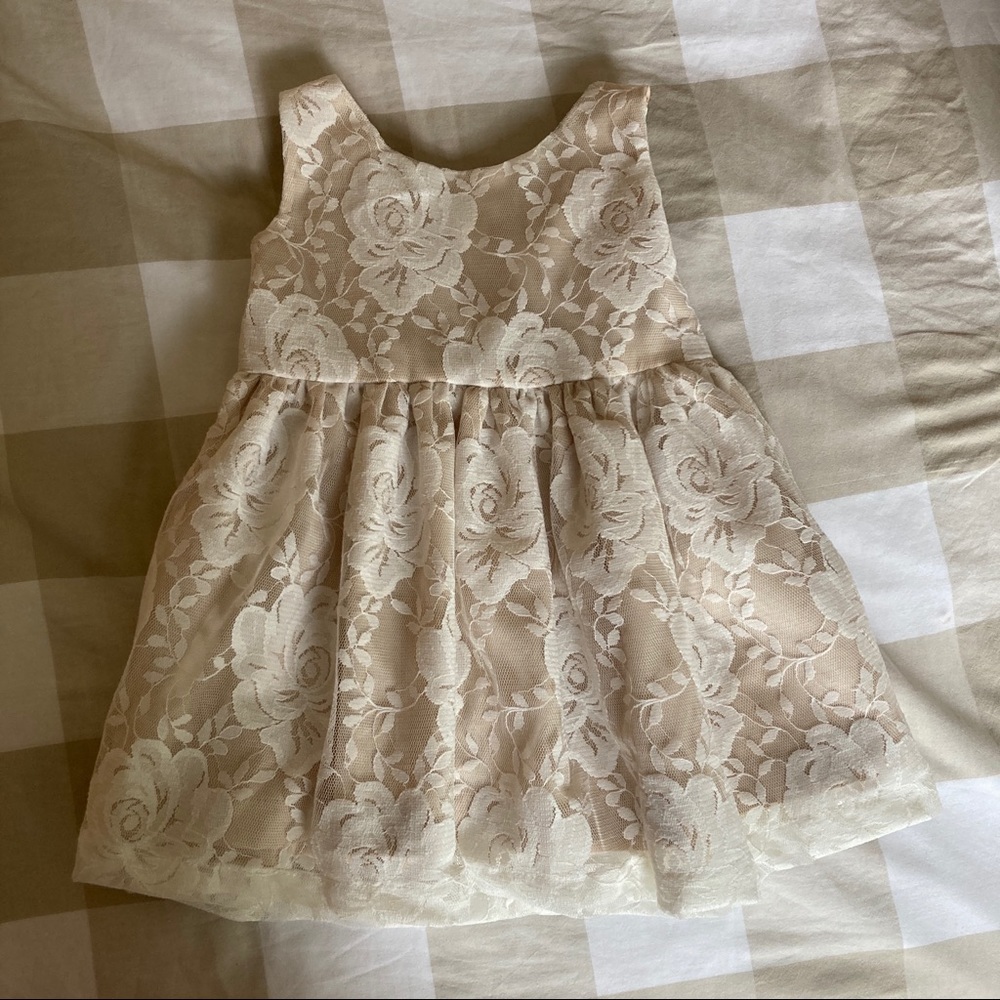 Ivory/champagne formal dress